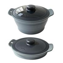 Foldable Collapsible Steaming Pot Heat-resistant Microwave Steamer Bowl  Household Use