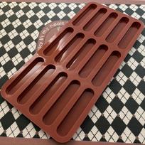 15 Hole Food Grade Silicone Chocolate Mold Reusable Round Strip Finger Biscuit Mould for Candy Ice Making one size
