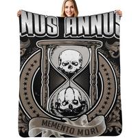 Unus Annus Logo Throw Blanket Fuzzy Plush Throw Blanket for Sofa Chair Size: 75*100cm, Weight: 230 GSM