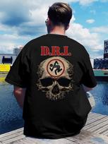 Vintage Rock Band Graphic T-shirt - Back Print Punk Skull Headbanger Design S