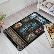 Reindeer Legends Lore Pattern Rug Floor Mat for Living Room or Bedroom Soft and Comfortable Carpet a Gift for Birthday and Holiday. 40x60cm( 15x23in )