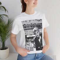 90-ųjų retro stiliaus marškinėliai Jessica Fletcher, „Žudyti, ji rašė“, Angela Lansbury, Žudymo paslapčių mėgėjas S white