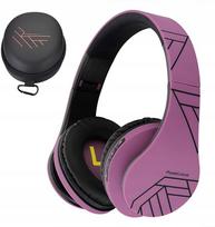 PowerLocus Wireless Headphones BlackPurple BLUETOOTH / microSD / FM