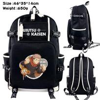 Five Mantras Return To War Anime Printed Backpack Large Capacity Portable Backpack Student School Bag Outdoor Travel Bag