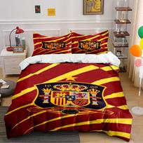Spain Flag Crest Bedding Set Bedding set (1 duvet cover, 2 pillowcases, duvet not included) 135x200cm