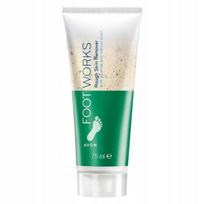 Avon foot scrub with walnut shell particles