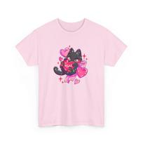 Cute Valentine's Day T-Shirt Be Mine Anime Black Cat Graphic Tee For Men & Women XXXXL