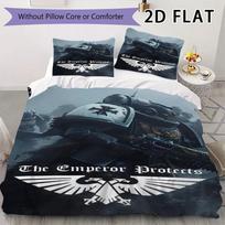 Warhammer 40K Pattern Bedding uilt Set uilt Cover Pillowcase Home Decoration Birthday Gift (1 * duvet cover + 2 * pillowcase  without core) 135x200cm