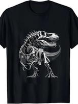 T-Rex Fossil Dinosaur T-Shirt - 95% /5% Spandex, T-Rex Skeleton & Dinosaur Bone 2XL