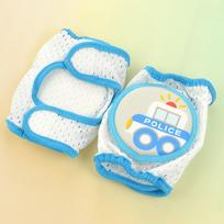 Adjustable Children's Knee and Elbow Pads for Crawling and Walking - Breathable Anti-Fall Protection for Infants and Toddlers white