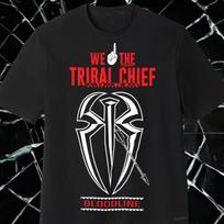 2025 Tide WWE Wrestler Men's Women's Cotton Printed Tribal Chief Roman Reigns Roman Reigns Short Sleeve T-Shirt Top S black