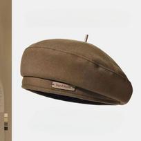 1Pc  Beret Female Autumn and Winter Japanese Retro Versatile Letter Face Small Octagonal Hat Small Fragrant Pumpkin Hat