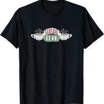 Friends Classic Iconic Central Perk Coffee Big Chest Logo T-Shirt S