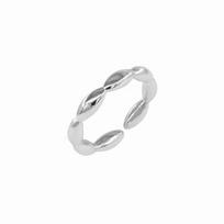 Real  Sterling Silver Rice Beads Round Rings for Women Trendy Opening Fine  Minimalist Personality Accessories resizable