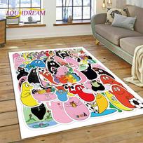 3D Animacinis Les Barbapapa Šeimos HD Kilimas Svetainės Miegamojo Namų Dekoras, Neslystanti Grindų Kilimėlis Sofai, Vaikų Dovana 40x60cm( 15x23in )