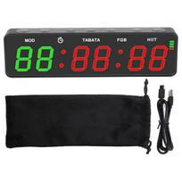 Gym Timer Clock Rechargeable Countdown and Count Up Fitness Digital Timer Magnetic Stopwatch HIIT Mode for Boxing