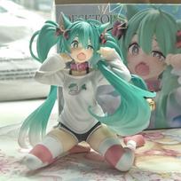 12cm Anime Hatsune Miku Action Figure featuring Cat Ear Extended Sleeve Clothes PVC Model Toy designed for Children Present Collectible desk ornament no box