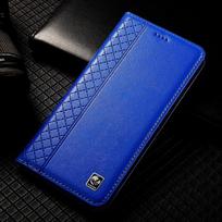 Nappa natūralios odos dėklas Samsung Galaxy A5 A6 A7 A8 Plus A9 A6S A8S 2018, magnetinis atverčiamas dangtelis, piniginė, telefono dėklai Samsung A5 2017 mėlyna