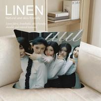 Music ILLIT Cushion Cover Pillowcase Set Pcs x x Breathable Washable Sofa Cushion Cover 30X30cm