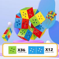 Building Blocks Toys 3D Variable Magic Cube Toy Geometry Infinite Magic Changeable Cube DIY Assembly Children Learning Educational Gift Presents