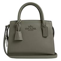 COACH 22 Logo removable shoulder strap Fine calfskin Shoulder crossbody handbag Small Women's Army Green