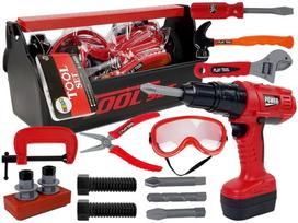 Žaislinis meistro įrankių rinkinys Lean Toys Tool Set, juoda sp./raudona sp.