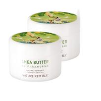 Nature Republic Shea Butter Moist Steam Cream for Normal to Dry Skin Duo Set (100ml × 2)