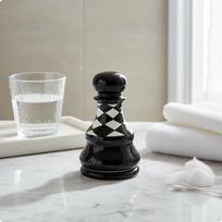 Ceramic Chess Storage Jar Dustproof Oral Cleaner and Swab Decorative Design Piece Pawn