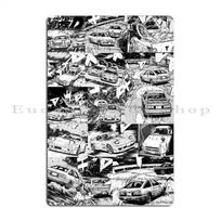 Initial D Manga Metal Signs Vintage Designing Custom Wall Decor Printing Tin Sign Poster 20X30CM