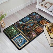 Trinity Symbols Art Pattern Rug Floor Mat for Living Room or Bedroom Soft and Comfortable Carpet a Gift for Birthday and Holiday. 40x60cm( 15x23in )