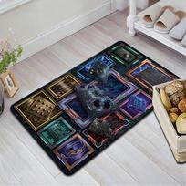 DJ Equipment Showcase Pattern Rug Floor Mat for Living Room or Bedroom Soft and Comfortable Carpet a Gift for Birthday and Holiday. 40x60cm( 15x23in )