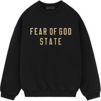 Fear of God Essentials Fleece Crewneck Black Men Tops 192BT246260F L