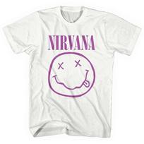 Nirvana Purple Smile White Unisex TShirt L