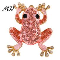 Unique Alloy Jewelry Frog for Women, Rhinestone Stud Earrings, Sparkly Cute Photogenic Animal Earrings Brooch Pin, Vintage Boho Summer Beach Vacation B