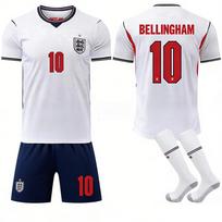 27 England Home White No. 10 Bellingham Jersey No. 7 Saka No. 9 Kane Football Jersey Suit 16