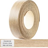 Light bordeaux oak melamine furniture edge banding with hot melt glue 21 mm (5 m)