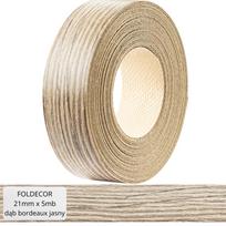 Oak melamine furniture edge banding with hot melt glue 21 mm (5 m)