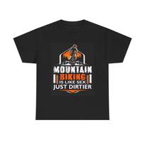 Mountain Biking Graphic T Shirt Funny Sex Jokes Outdoors Unisex Heavy Cotton Tee M