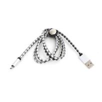 Platinet Mamba Micro Usb To Usb Leather Checked Cable Cable 2.4A 1M White [43324]