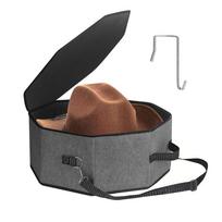 With Carry Handles Foldable Hat Case Stackable Cowboy Hat Organizer  Closet Organizer