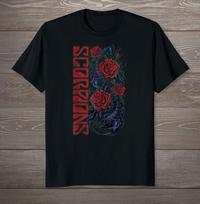 Official Scorpions Poster Rock band Black Ballad T-Shirt All S