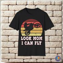 Look Mom I Can Fly Motor Bike Motorcross Unisex T-Shirt M