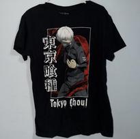 Funimation Tokyo Ghoul Ken Kaneki Black Graphic Print Crew Neck T-Shirt Men's M Unisex T-Shirt M