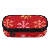 Pencil Case 300D Polyester Lightweight Zip Around Closure with Main Pocket Mesh Layer and Removable Pen Divider for Students One Size