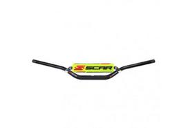Scar Racing Kierownica Z Poprzeczką 28,6Mm Model Stewart/Villopoto Kolor Czarny Gąbka Czarny/Żółty Fluo