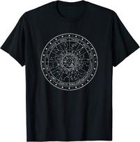 Zodiako ratas Horoskopas Astrologija Mokslas Unisex Marškinėliai XXXXL gray