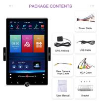 REAKOSOUND Universal 1 Din GPS Car Stereo Radio 10.4'' Android Vertical Screen Multimedia Player Carplay Android-auto WIFI RDS Quad Core 2G+64G