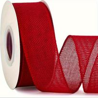 Red Burlap Ribbon with Wired Edge, 2.48-Inch x 10 Yards - Perfect for Large Bows, Garlands & Outdoor Decorations