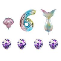 Decorative Balloon Party Pendent Aluminum Foil Fine Workmanship Household Decorations Festival Accessories Birthday Decoration number 6