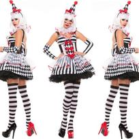 Ladies Cute Clown Dress Up Stage Costume, Game Uniform, Cosplay, Halloween Costume Average code